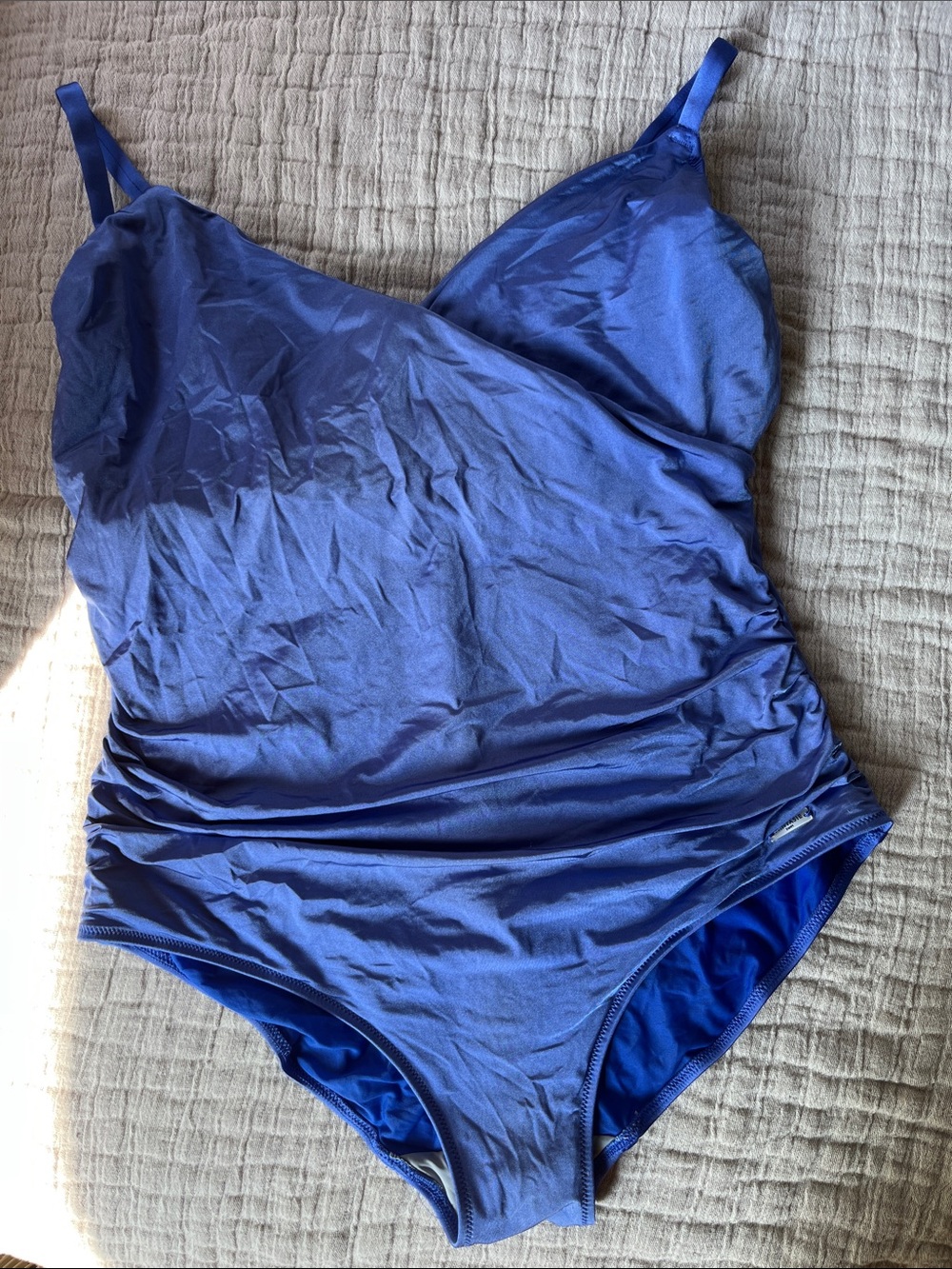 fantasie 38G Solid Blue One-Piece Swimsuit